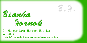 bianka hornok business card